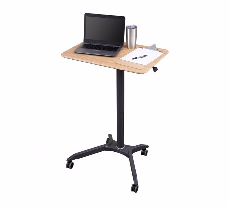 Manual sit to stand computer standing table desk adjustable height,